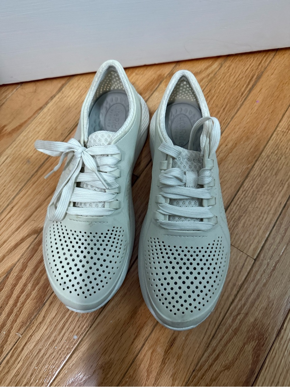 Light Gray Perforated Women's Casual Crocs